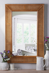 Laura Ashley Bayden Mirror Rattan 91 X 61cm