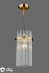 Eltham Pendant Antique Gold and Glass