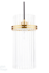 Eltham Pendant Antique Gold and Glass