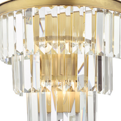 Rhapsody 3 Light Wall Light Crystal and Bronze