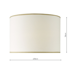 Idella White Linen Drum Shade 36cm
