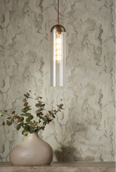 Anouk Single Pendant Antique Brass and Glass