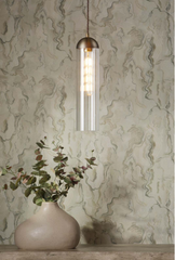 Anouk Single Pendant Antique Brass and Glass