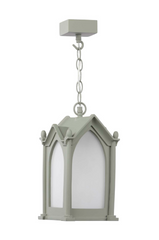 Canterbury Outdoor Porch Light Matt Sage and Frosted Glass IP23