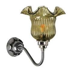 Mia Uplight Pewter With Moss Glass