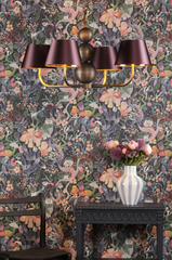 Athena 4 Light Pendant Antique Brass With Bespoke Shade
