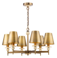 Colenza 6 Light Pendant Antique Bronze and Travertine Fitting Only