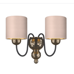 David Hunt Lighting Garbo Bronze Wall Light Bespoke Shades GAR0900