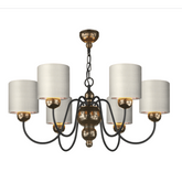 David Hunt Lighting Garbo 6 Light Pendant Bronze Bespoke Shades
