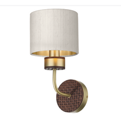 David Hunt Lighting Hunter Wall Light Brass with Bespoke Shade   HUN0740