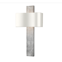 David Hunt Lighting Croc Pewter Wall Light CRO0799 Bespoke Shade