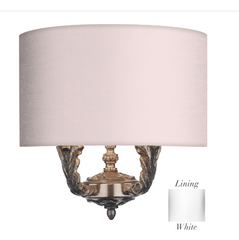 David Hunt Lighting Valerio Wall Light Bronze With Silk Shade VAL0900