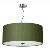 Renoir Silk Shade Pendant with Glass Diffuser 90cm REN06 Bespoke