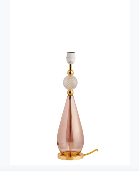 Smykke Lamp Base Gold, Crystal Ball Various Colours Ebb and Flow