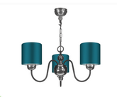 David Hunt Lighting Garbo 3 Light Pendant Pewter Bespoke