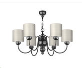 David Hunt Lighting Garbo 6 Light Pendant Pewter Bespoke
