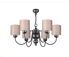 David Hunt Lighting Garbo 6 Light Pendant Pewter Bespoke