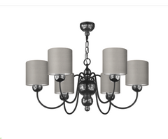 David Hunt Lighting Garbo 6 Light Pendant Pewter Bespoke