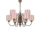 David Hunt Lighting Garbo 9 Light Bronze Bespoke Shades