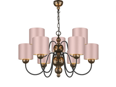 David Hunt Lighting Garbo 9 Light Bronze Bespoke Shades