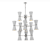 David Hunt Lighting Hyde 24 Light Complete with Bespoke Metal Shade Chrome