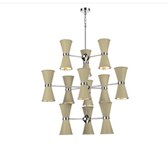David Hunt Lighting Hyde 24 Light Complete with Bespoke Metal Shade Chrome