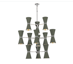 David Hunt Lighting Hyde 24 Light Complete with Bespoke Metal Shade Chrome