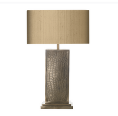 David Hunt Lighting Croc Table Lamp Bronze Bespoke Shade CRO4200
