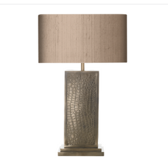 David Hunt Lighting Croc Table Lamp Bronze Bespoke Shade CRO4200