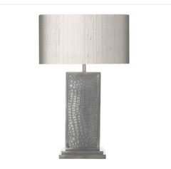 David Hunt Lighting Croc Pewter Table Lamp Bespoke Shade CRO4299