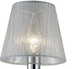 Franklite Artemis 2 light bracket. Chrome - With Shade