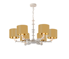 David Hunt Lighting Icarus 6 Light Chalk White with Bespoke Shades