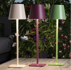 Derrick Rechargeable Outdoor Table Lamp Satin Green LED IP54