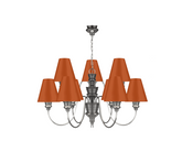David Hunt Lighting Doreen 9 Light Chandelier Pewter Bespoke Shades
