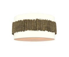 David Hunt Lighting Willow 4 Light Flush Gold With Bespoke Shade