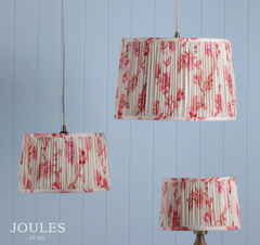 Joules Folly Pink Cotton Tapered Drum Shade 40cm