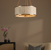 Fenella 5 Light Pendant Gold Leaf