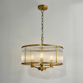 Evelyn 3 Light Pendant Antique Bronze and Glass