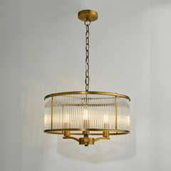 Evelyn 3 Light Pendant Antique Bronze and Glass