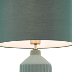 dar Lighting Chloris Large Table Lamp Green With Shade