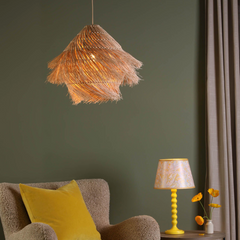 dar Lighting Preveli Pendant woven Rattan