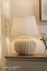 Laura Ashley Fernhill Large Table Lamp Matt Cream With Shade