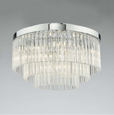 Logan 5 Light Flush Polished Chrome Clear Glass