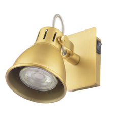 Idaho Single Wall Spotlight Natural Brass