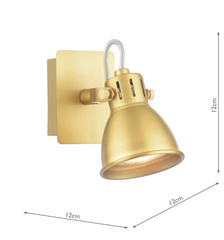 Idaho Single Wall Spotlight Natural Brass