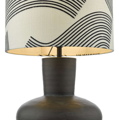 Miho Table Lamp Black/Bronze With Shade
