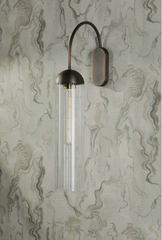 Anouk Wall Light Antique Brass and Glass