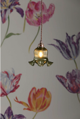 Mia Single Pendant Bronze with Moss Glass