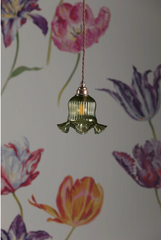 Mia Single Pendant Bronze with Moss Glass