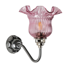 Mia Uplight Pewter With Azalea Glass